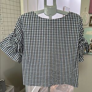 Alice & Trixie Black and White Checkered Blouse